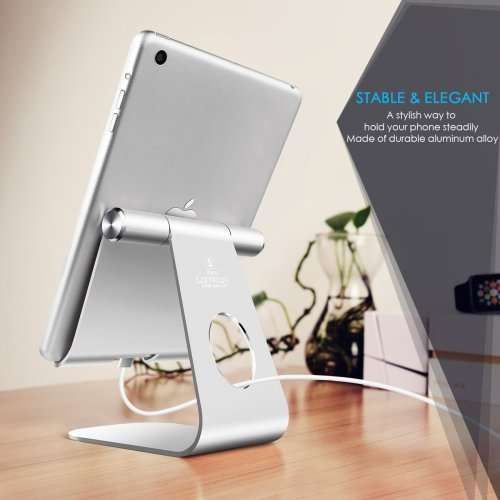 Tablet Stand Adjustable, Lamicall iPad Stand : Desktop Stand Holder Dock for new iPad 2017 Pro 9.7,