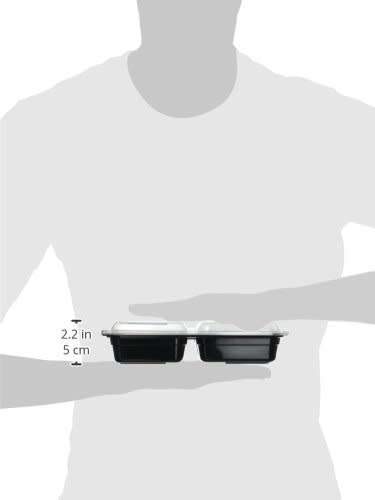 Meal Prep Containers 15 Pack x3 Compartment with Lids, Food Containers, | BPA Free