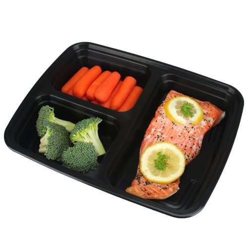 Meal Prep Containers 15 Pack x3 Compartment with Lids, Food Containers, | BPA Free