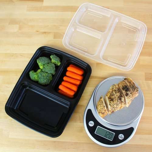 Meal Prep Containers 15 Pack x3 Compartment with Lids, Food Containers, | BPA Free