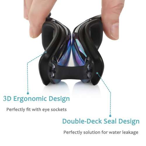 Aegend Swim Goggles, Swimming Goggles No Leaking Anti Fog UV Protection Triathlon Swim Goggles with