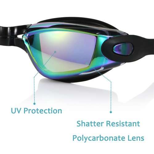 Aegend Swim Goggles, Swimming Goggles No Leaking Anti Fog UV Protection Triathlon Swim Goggles with