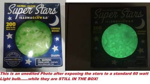 Kangaroo's Ultra Glow in the Dark Stars; 200 Count w/ Bonus Moon