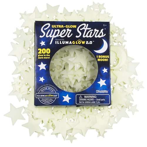 Kangaroo's Ultra Glow in the Dark Stars; 200 Count w/ Bonus Moon