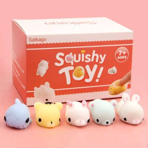 Mochi Squishy Toys, Satkago Squishies 20 Pcs Mini Squishies Squishys Mochi Animals Stress Toys Panda