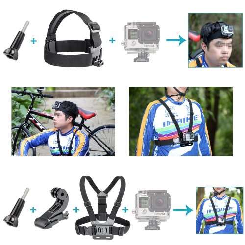 Neewer 50-In-1 Action Camera Accessory Kit for GoPro Hero Session/5 Hero 1 2 3 3+ 4 5 6 SJ4000