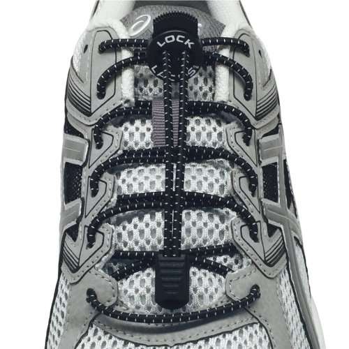 LOCK LACES (Elastic No Tie Shoelaces) - BLACK
