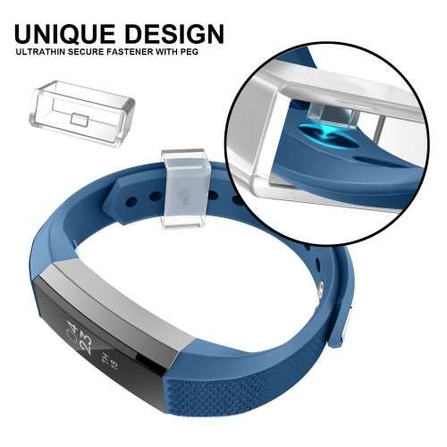 3 Pcs Laser texture-Black Navy Slate Fitbit Alta Band,Fitbit Alta HR Replacement Band LARGE