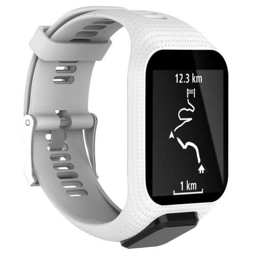 Watch Strap TomTom Runner 2 3/Spark/Spark 3/Golfer 2/Adventurer + Screen Protectors (WHITE)