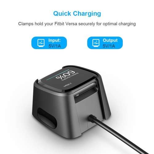 Fitbit Versa Charger,Replacement USB Charging Cable Dock for New Fitbit Versa Smartwatch 1M Cable