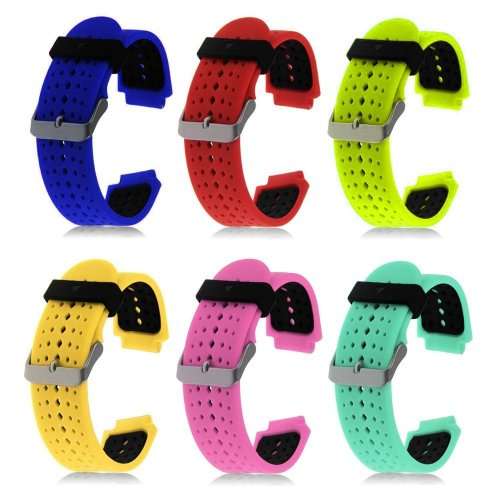 6Pcs Replacement Silicone Bands With Pin Removal Tools For Garmin Forerunner 220/230/235/620/630