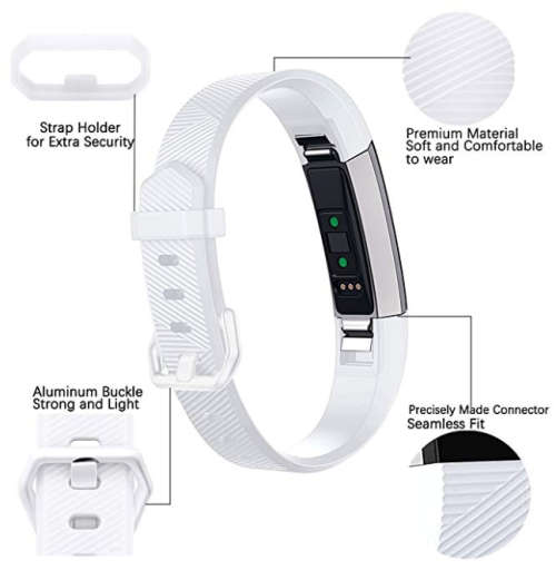 Replacement Accessories Bands for Fitbit Alta/Alta HR and Fitbit Ace -White SMALL