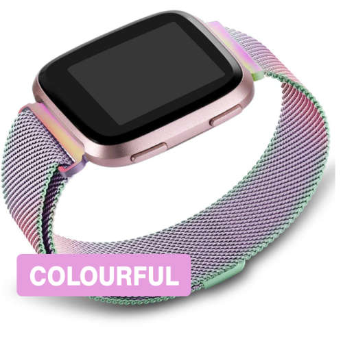 CHOOSE YOUR COLOUR Fitbit Versa Milanese Straps / Bands,Stainless Steel Milanese Metal Mesh Bracelet