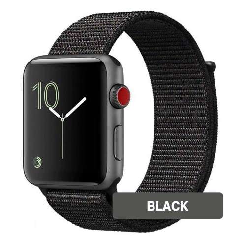 Apple Watch strap Nylon band for iWatch series 1/2/3 Black