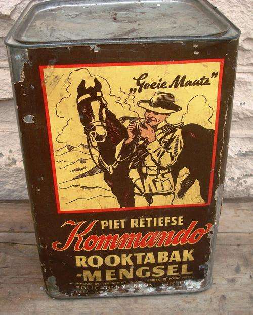 Large Vintage Tobaco Tin ( Bilingual )