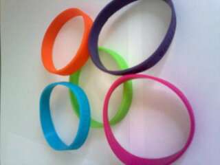Neon rubber bangles