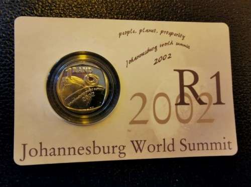 R1 World Summit 2002 coin in card! R1 Start!