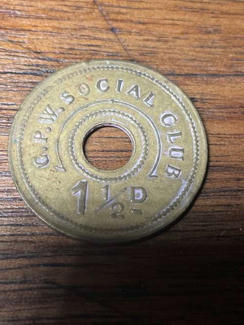 GPW social club token 1 and 1/2 d