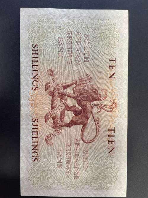 De Kock 1951 second issue A37 prefix 10 shilling