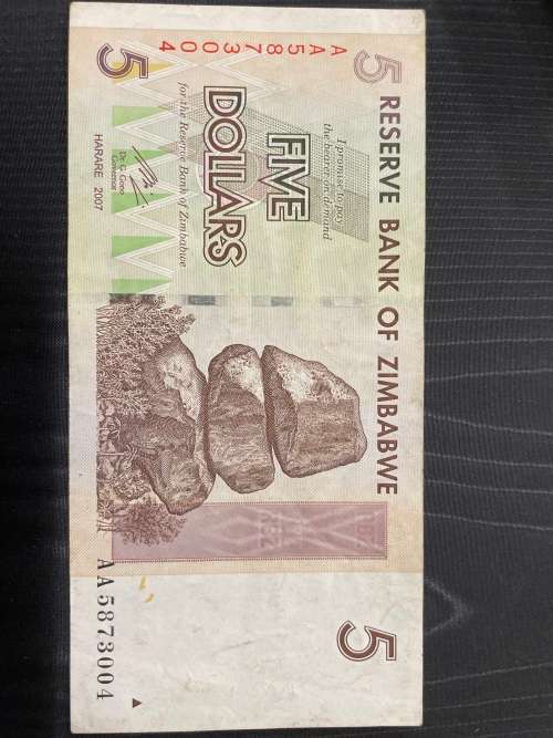 Zimbabwe , $5 issued 2007