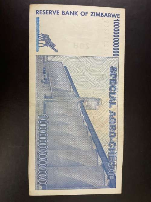 Zimbabwe agro-cheque $100 billion dollars decent condition