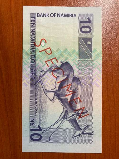 Namibia $10 beautiful unc * specimen * First issue * very scarce * from a top collection