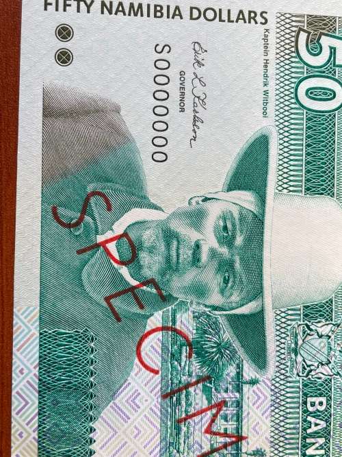 Namibia, 50 Namibia Dollars, 1993, UNC, p2s, SPECIMEN *** priced to sell