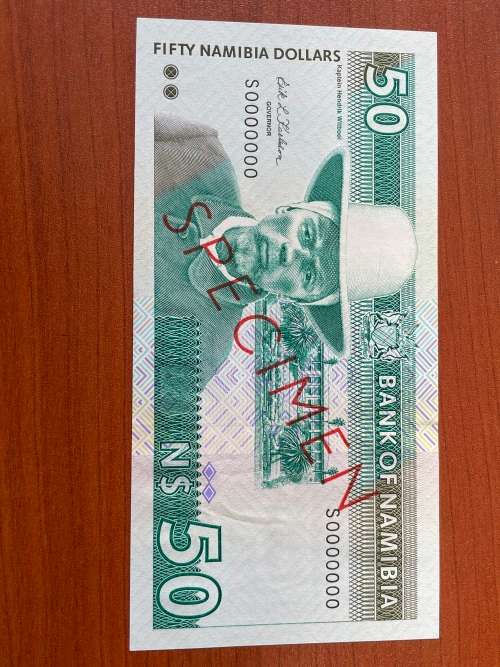 Namibia, 50 Namibia Dollars, 1993, UNC, p2s, SPECIMEN *** priced to sell