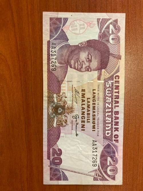 Swaziland 20 Emalangeni * circulated BUT  * AA prefix