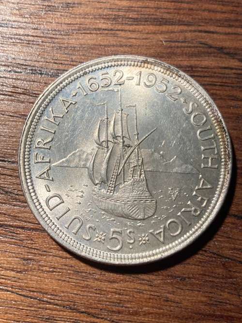 1952 * 5 shilling Crown 50c * 50% silver PL\ PRoof?