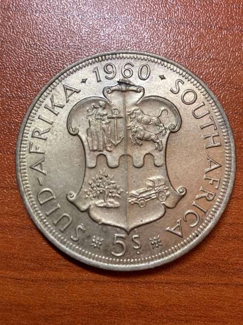 1960 * 5 shilling crown *Error coin * better than the photo