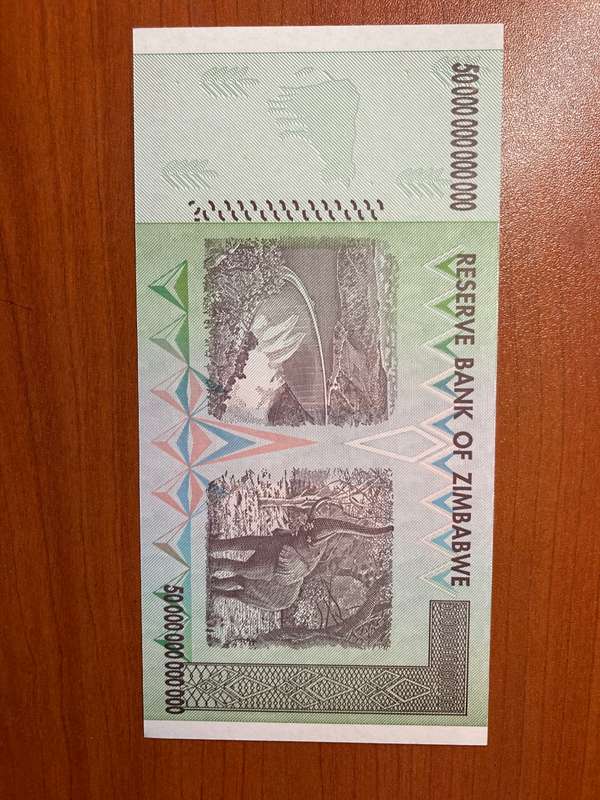 Zimbabwe 50 TRILLION - aa This prefix cheapest on BOB