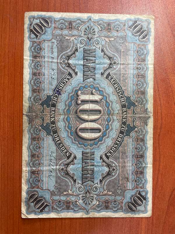 Germany world  war 1  - 100 mark issued 1911