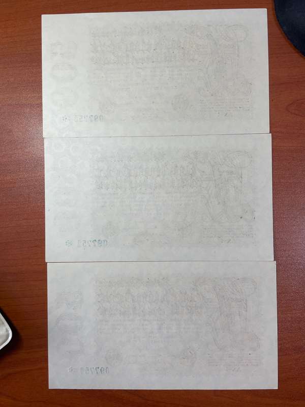 Germany post world  war 2 - 1923 3 consecutive notes 500 million  mark