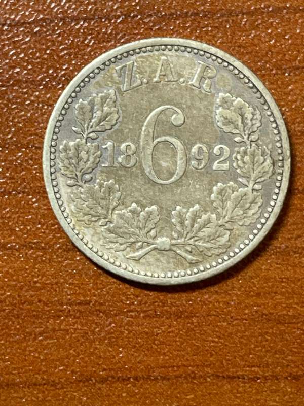 Zar 1892 6 pence