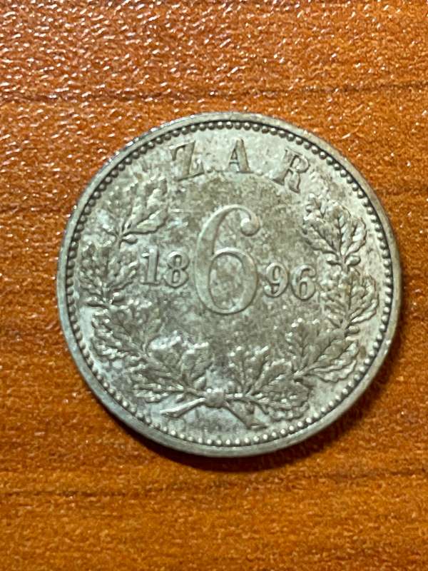 1896  Zar 6 pence