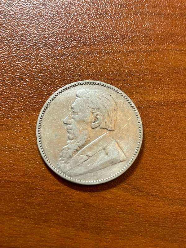 1897 ZAR  6 pence - details with cleaning marks