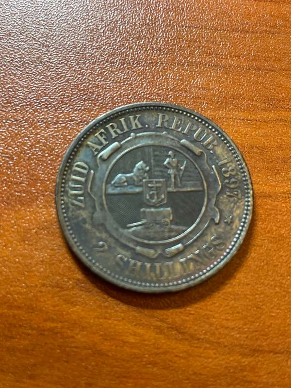 1897 ZAR  2 shilling au to unc