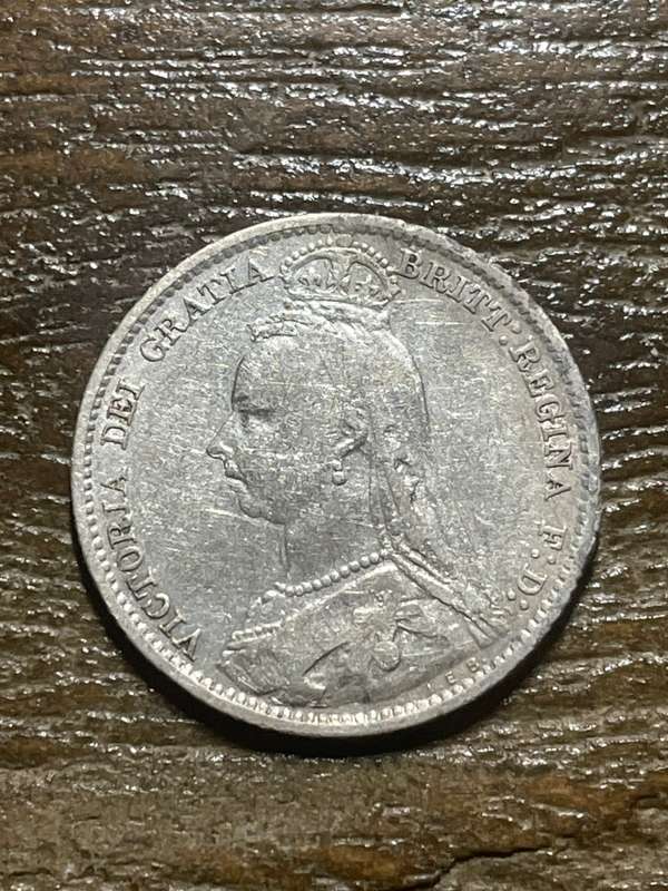 1890 queen Victoria silver 6 pence * highly collectable *** vf condition ***growing market