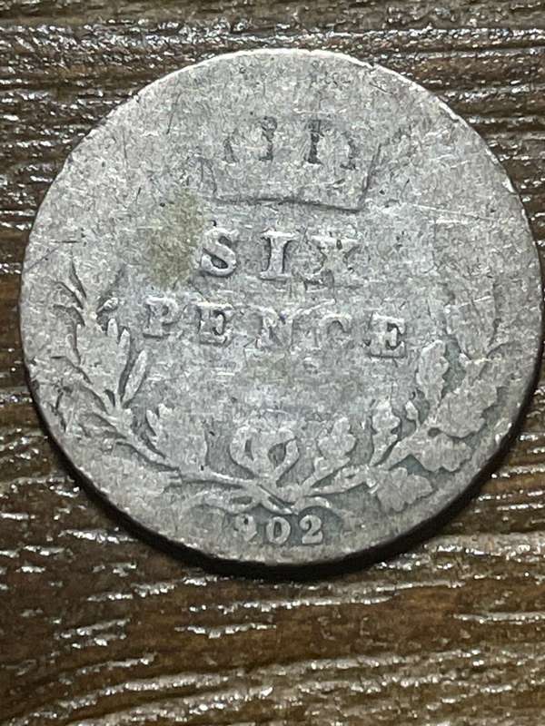 1902 british silver 6 pence - filler coin at best