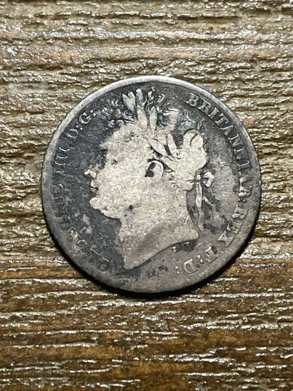 1824 *** Great Britain George  *** 6 pence *** filler coin to start you off