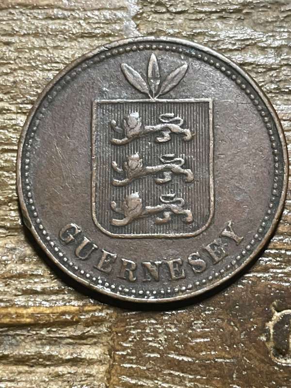 1868 Guernesey issue double 4 *** wonderful coin