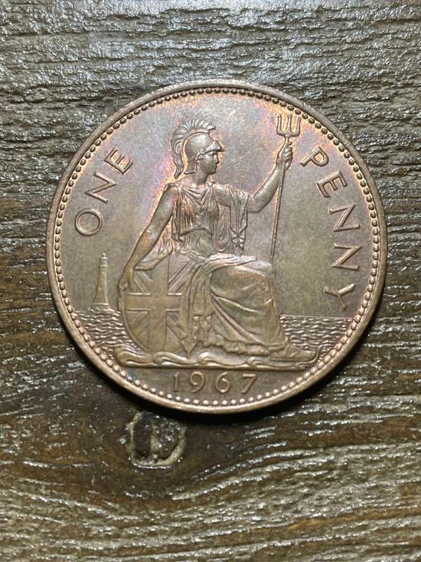 1967 *** British uncirculated penny *** highly collectable