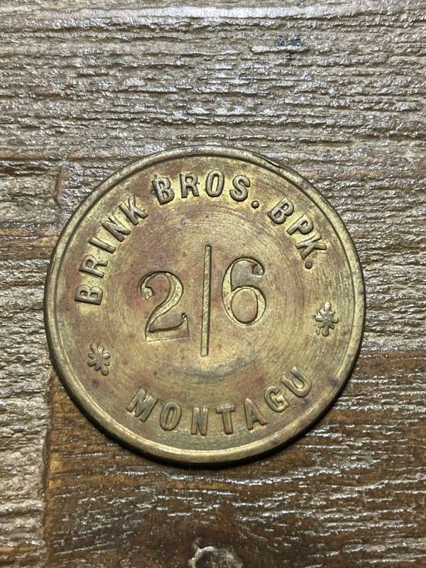 Brink token 2/6 montagu *** excellent condition