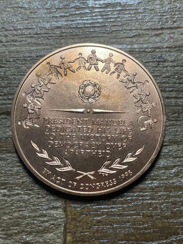 1998 Mandela medal colourised *** only seen 1