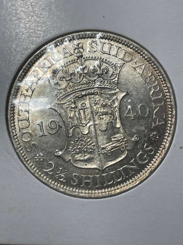 1940 2 1/2 shilling * almost uncirculated condition