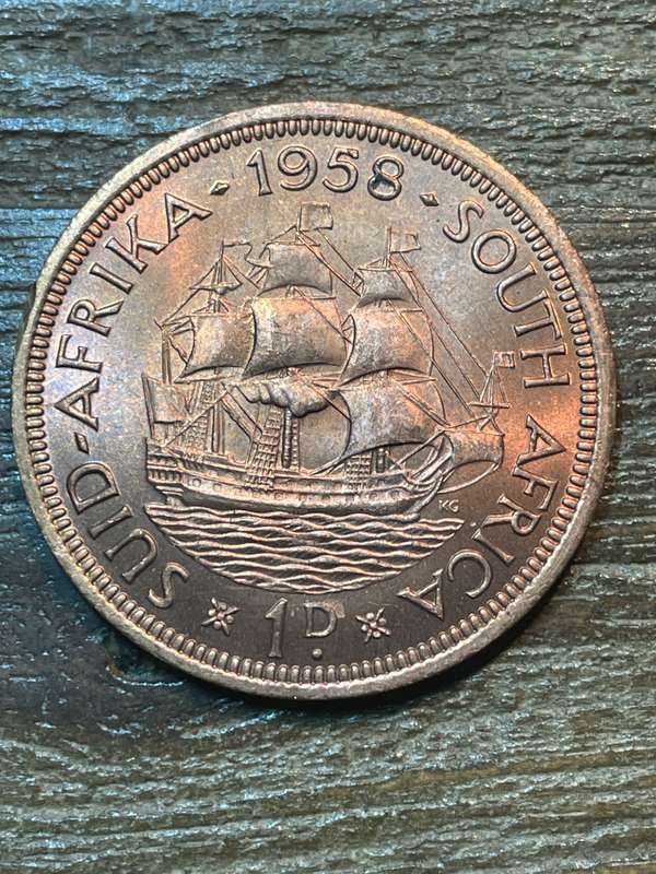 1958 * red penny * uncirculated condition