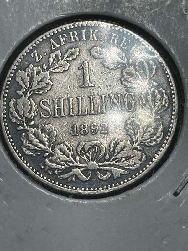1892 # 1 shilling # collect your Zar s :  priced to sell