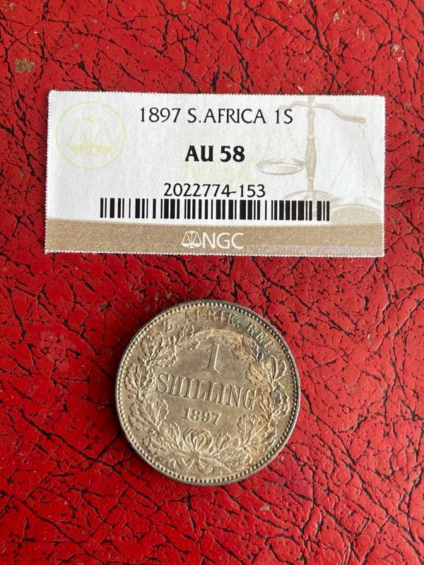 1897 shilling  was graded au58 - magnificent and possible unc condition