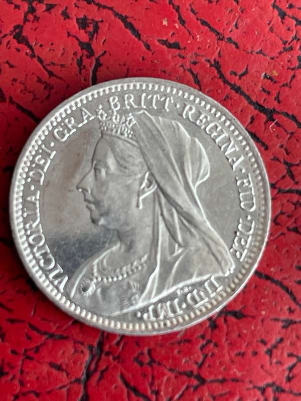 1901 British 3 pence  shilling  magnificent possible unc condition